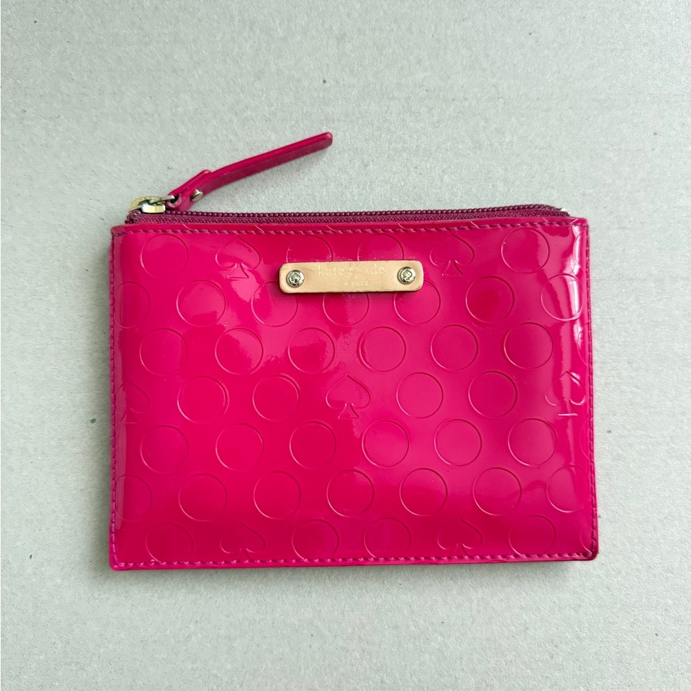KATE SPADE ♠️  Pouch bag Pink zipper top mini Pouch bag